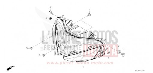 PROJECTEUR (CBR650RA/CBR650RAC) CBR650RAT de 2026